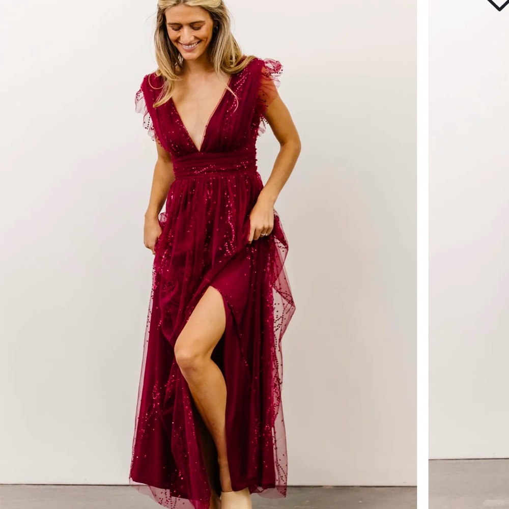 Baltic Born Annika Sequin Mesh Maxi Dress